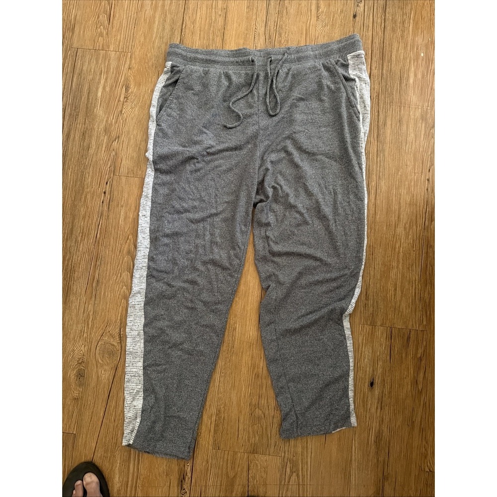 time and tru Women's Size Xxl Lounge Pants Gray Elastic Waist Pockets Cozy
